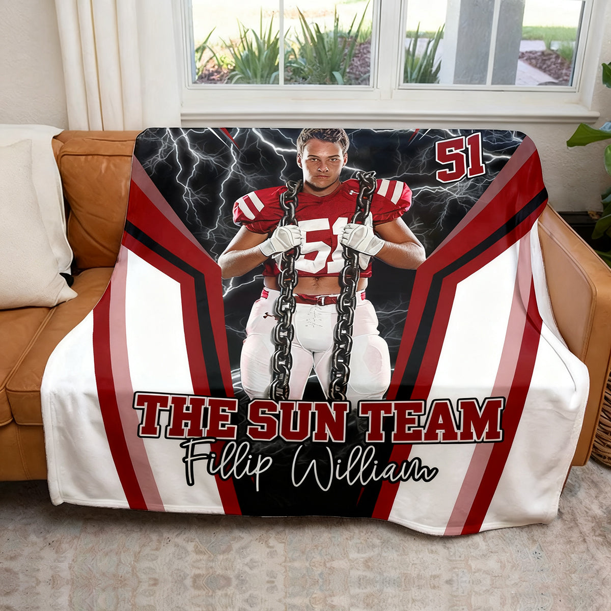 I Will Always Be Your Biggest Fan - Personalized Football Blanket For Football Mom Grandma