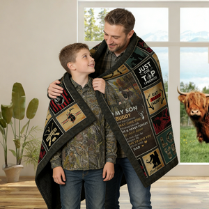 To My Son Hunting Blanket - Personalized Hunting Gifts for Son, Hunting Gift