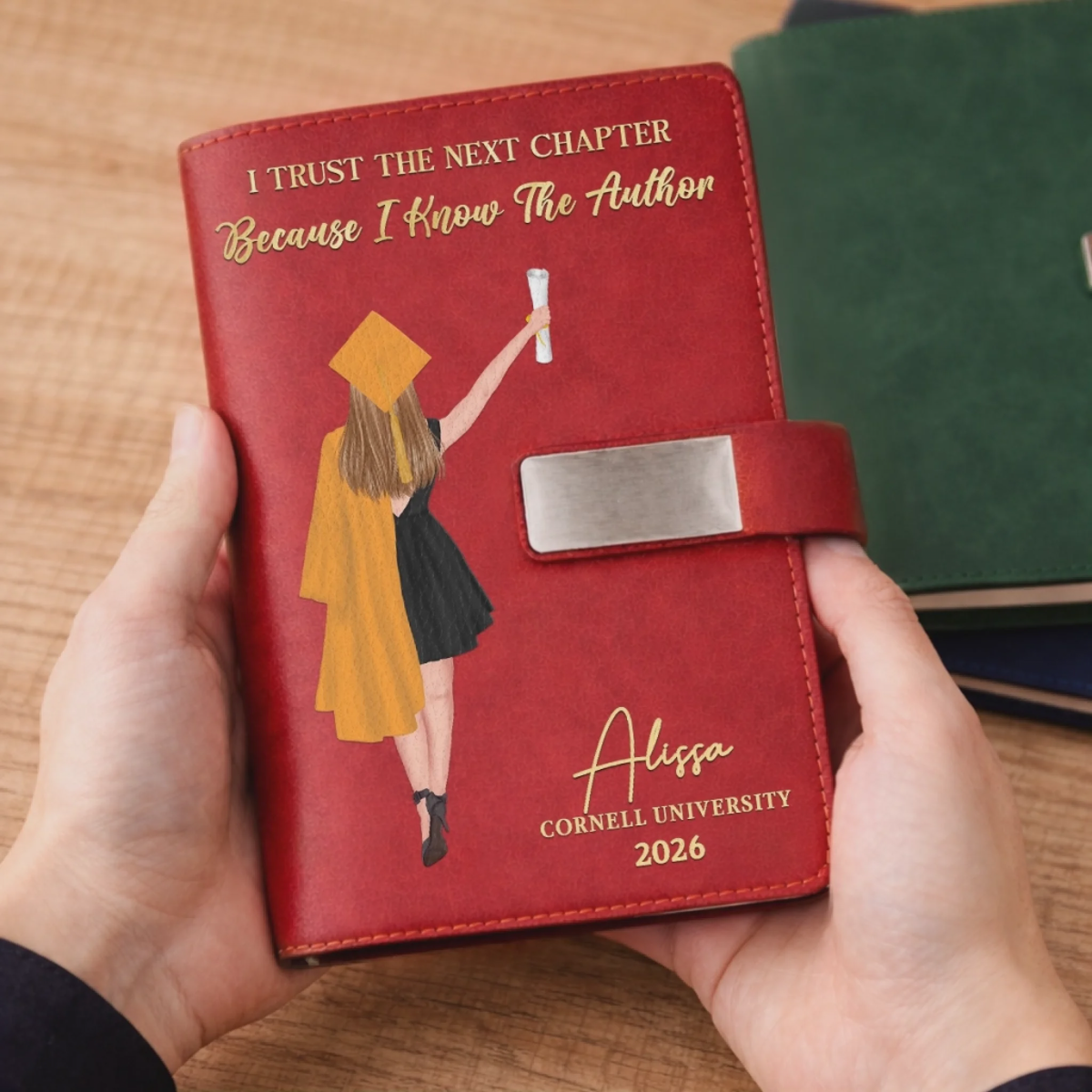 Personalized Graduation Notebook – "Write Your Own Story" – PU Leather Gift For Him & Her