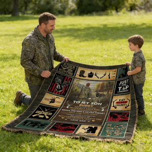 To My Son Hunting Blanket - Personalized Hunting Gifts for Son, Hunting Gift