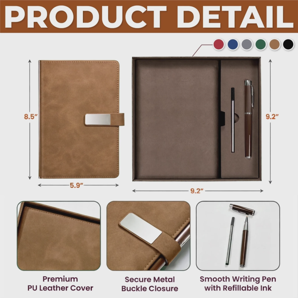 Personalized Graduation Notebook – "Write Your Own Story" – PU Leather Gift For Him & Her