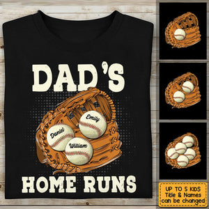Personalized Dad Grandpa Baseball T Shirt