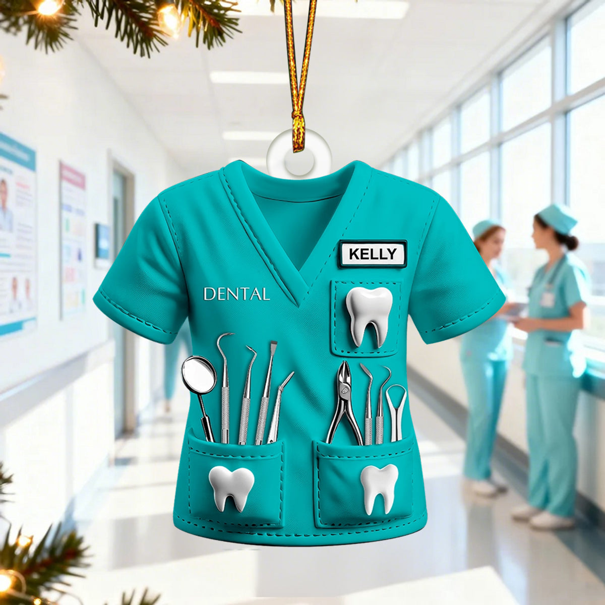 Custom Name Dentist Ornament - Personalized Christmas Ornament, Home Decor