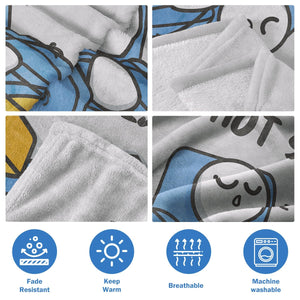 Dad Is Not Sleeping, Personalized Custom Blanket, Funny Dad Blanket Gifts for Husband