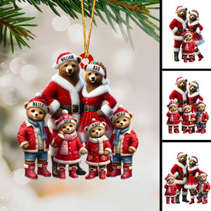 Bear Family Personalized Christmas Ornament