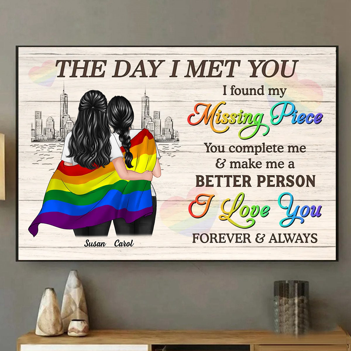 Pride Month LGBT Couple The Day I Met You Personalized Poster/Canvas