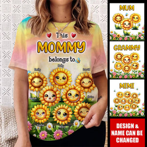 Personalized Gift For Grandma This Sunflowers Belongs To T-shirt