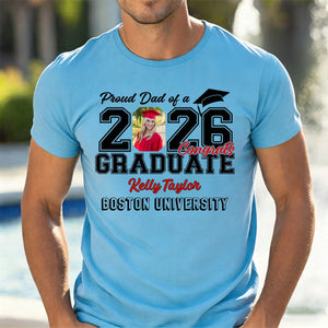 Proud Dad Mom Of A Graduate Personalized Family Of Senior Graduation Shirt