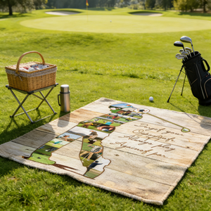 Personalized Golfer Photo Collage Blanket,Golf Coach Gift, Gift For Golf Lovers