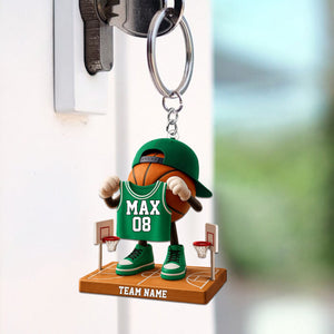 Personalized Basketball Acrylic Keychain,Unique Gifts For Basketball Lover