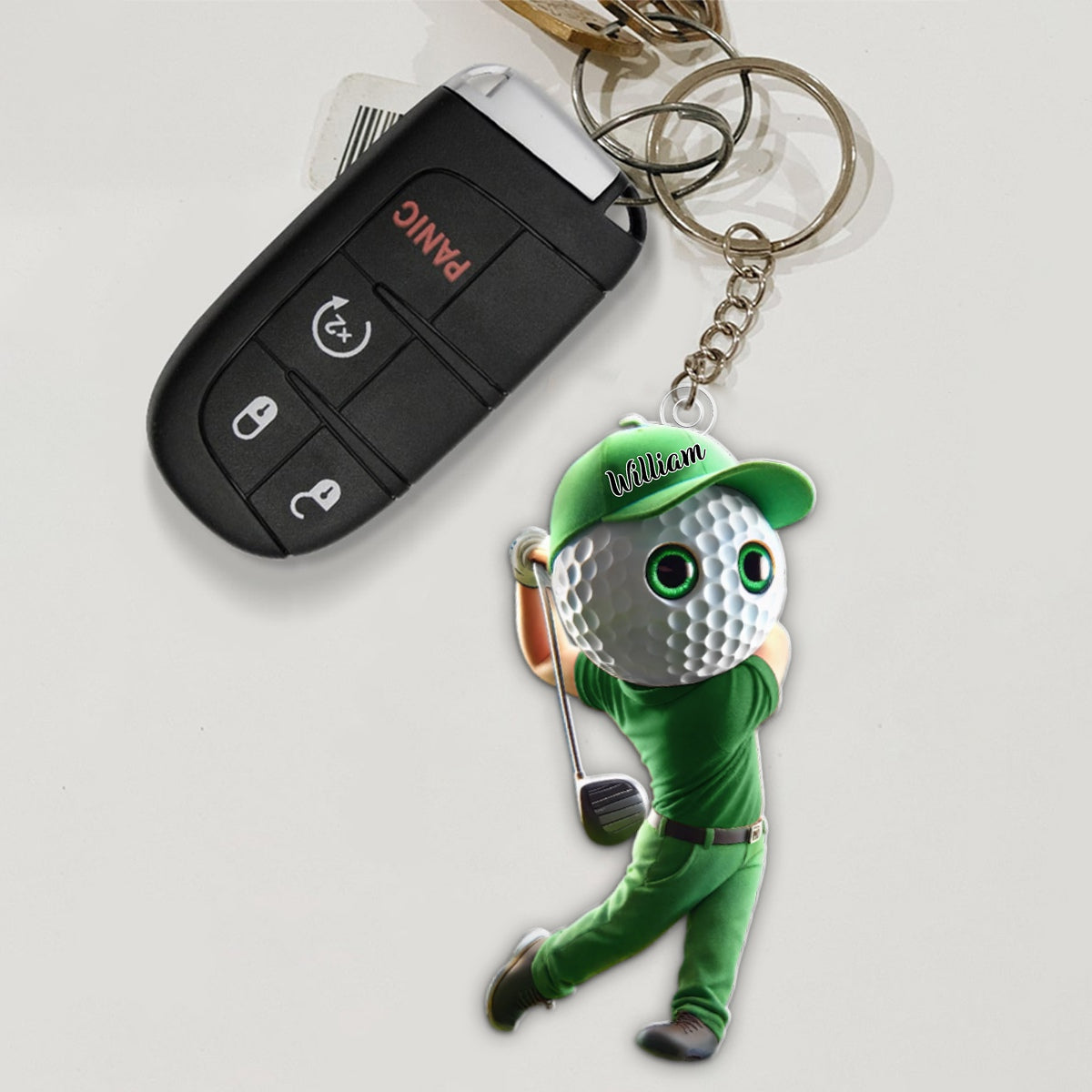 Golf Man Personalized Golf Keychain For Golf Lovers