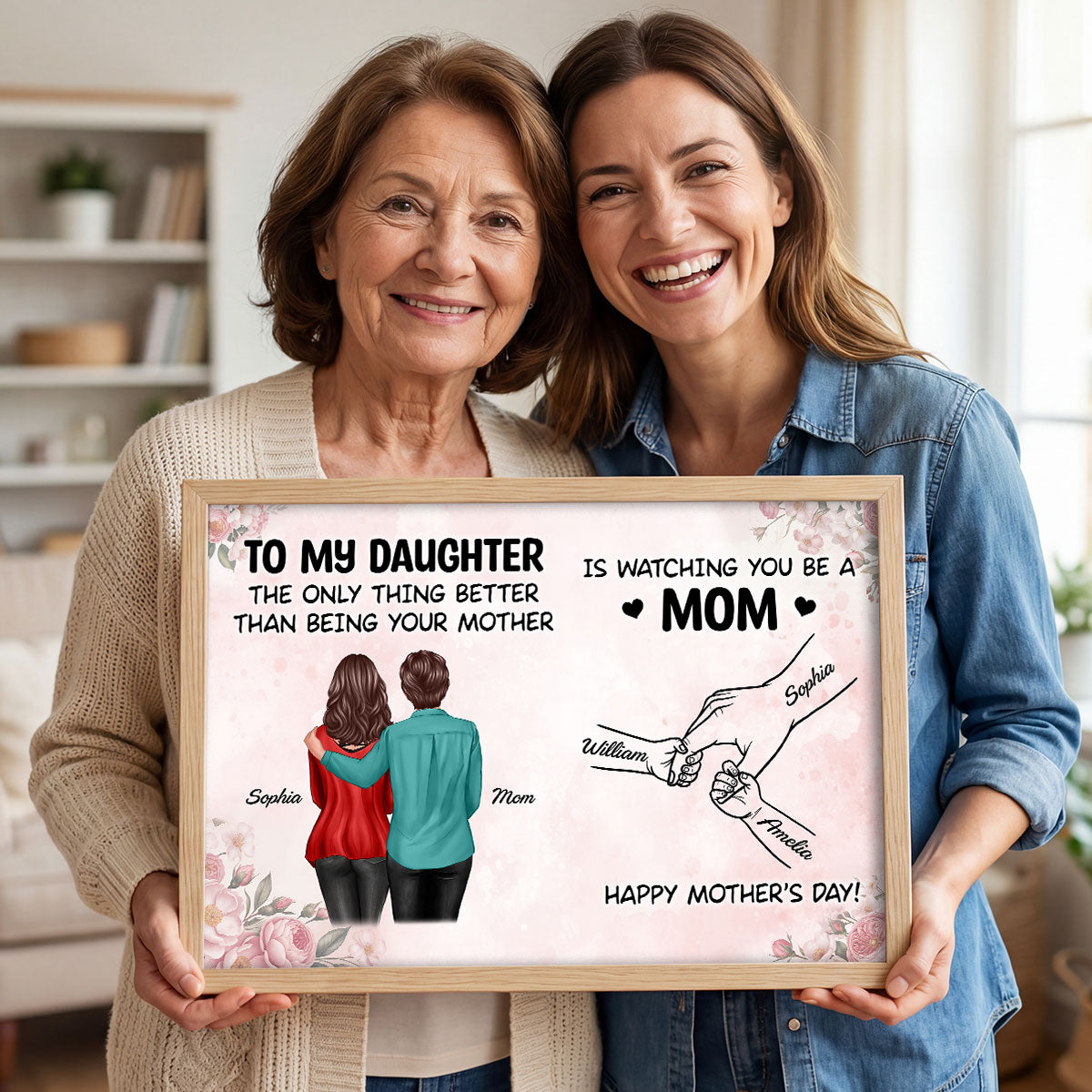 From Me to You, Mom to Mom - Personalized Poster - Mother's Day Gift For Daughter