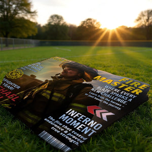 Personalized Firefighter Magazine Cover Blanket , Fireman Retirement Gift, Firefighter of the Year Award, Firefighter Appreciation Gift