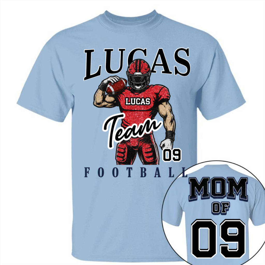 American Football Fan Shirt – Personalized Retro Design with Custom Name & Number