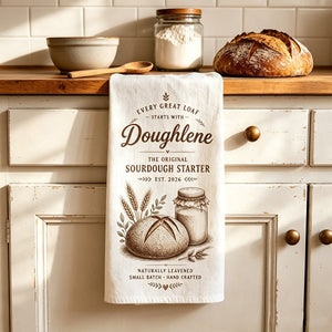 Custom Personalized Sourdough Starter Kitchen Towel – Funny Baking Gift For Bread Lovers