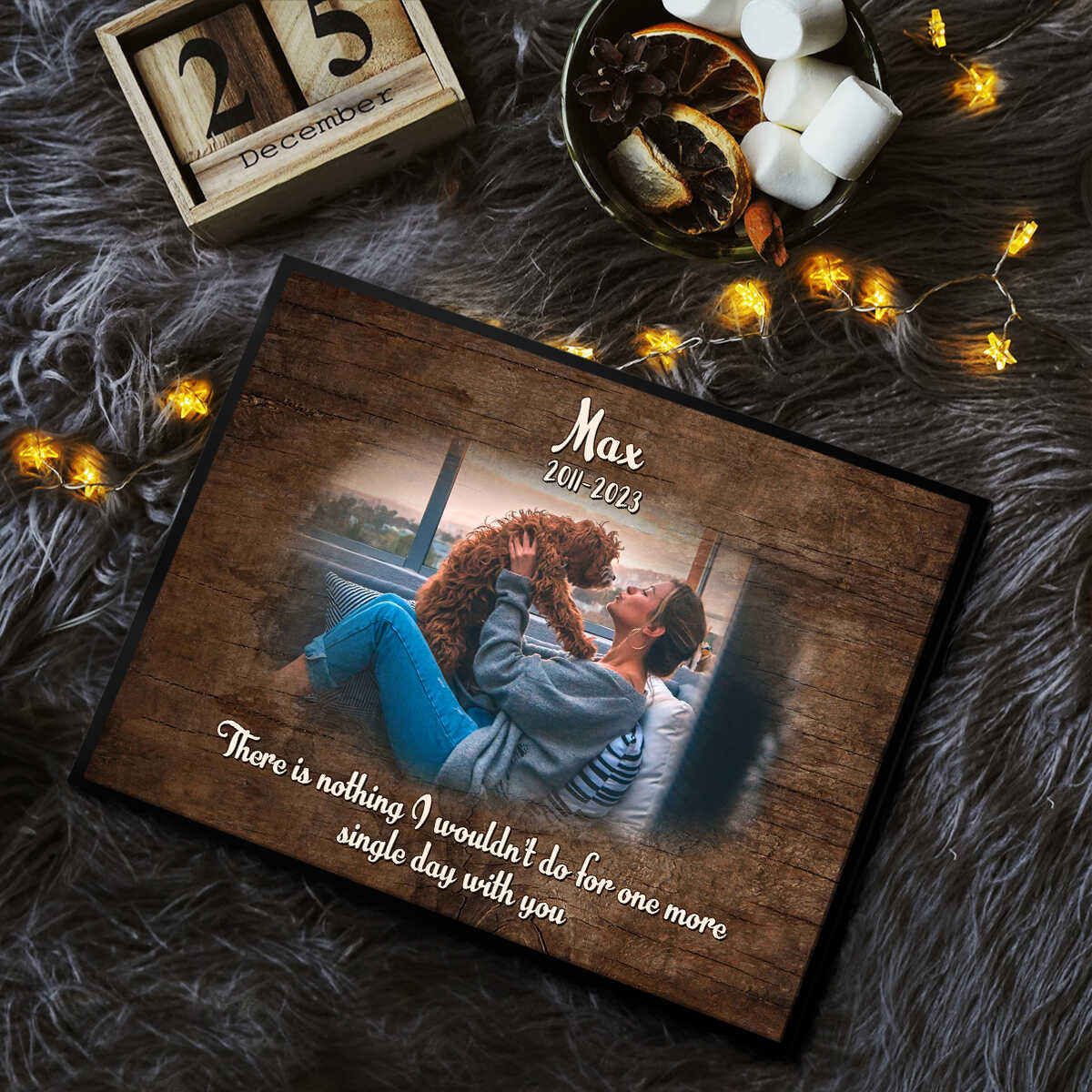 In Loving Memory Personalized Photo Canvas Memorial Gift For Dog Lover