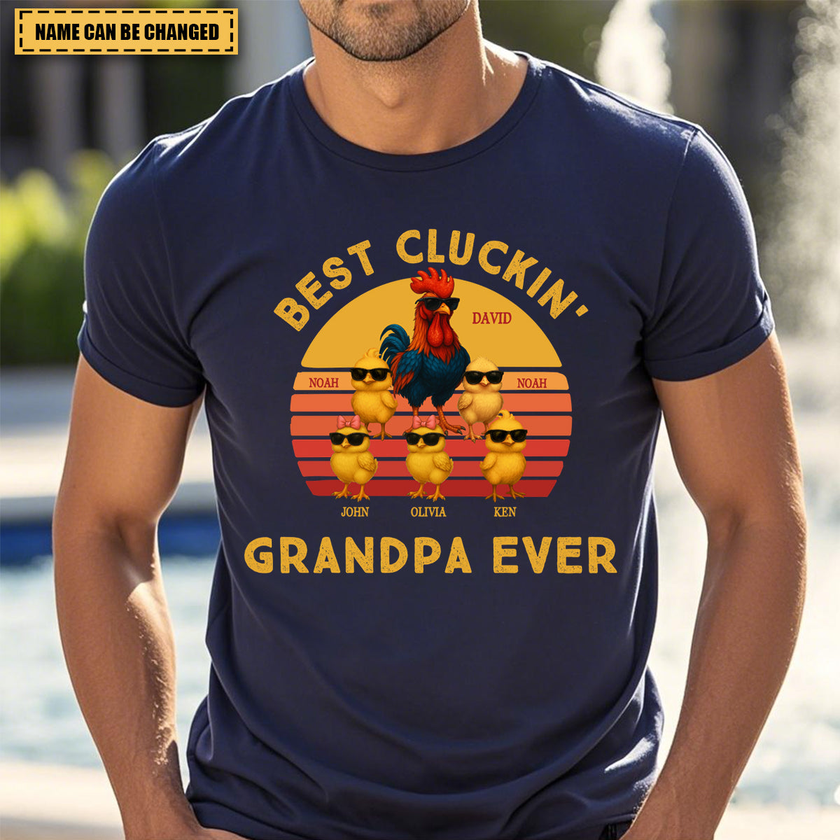 Best Cluckin' Dad Ever - Funny Father's Day Gifts - Personalized T-Shirt