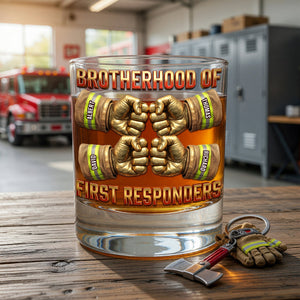 Personalized "Ultimate Firefighter Brothers" Whiskey Glass – Gift For Brothers