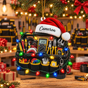 Personalized Electrician Tool Bag Christmas Ornament – Electrician Gift