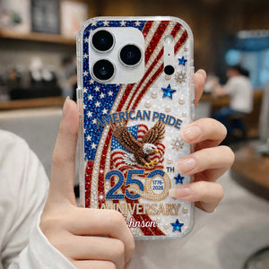 Personalized "American Pride" Clear Phone Case – Anniversary Gift For Patriots