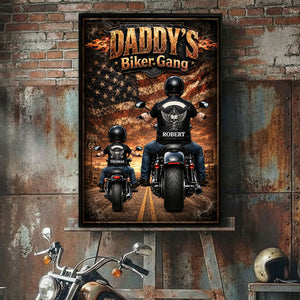 Personalized "Daddy's Biker Gang" Poster – Father's Day Gift For Dad & Husband
