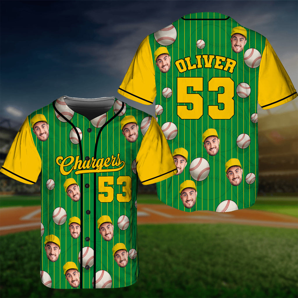 Custom Photo Baseball Jersey – Personalized Sport Lovers Shirt