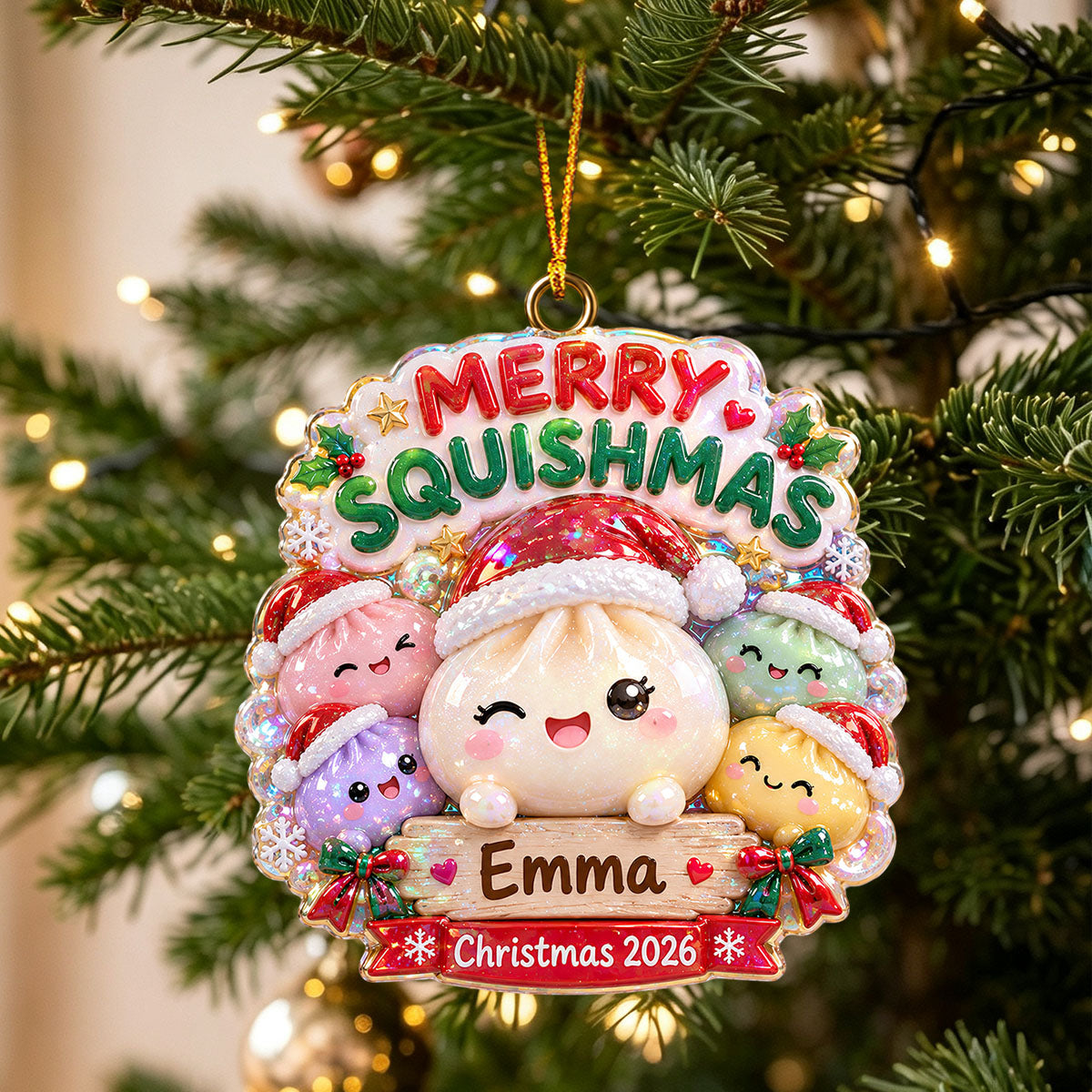 Merry Little Dumplings – Personalized Christmas Ornament