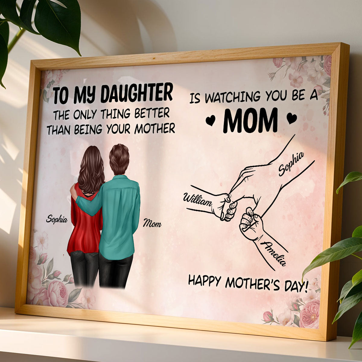 From Me to You, Mom to Mom - Personalized Poster - Mother's Day Gift For Daughter