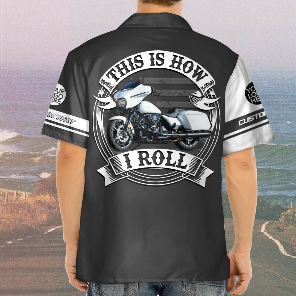 This Is How I Roll - Personalized Upload Vechicle Photo For Biker Personalized Hawaiian Shirt