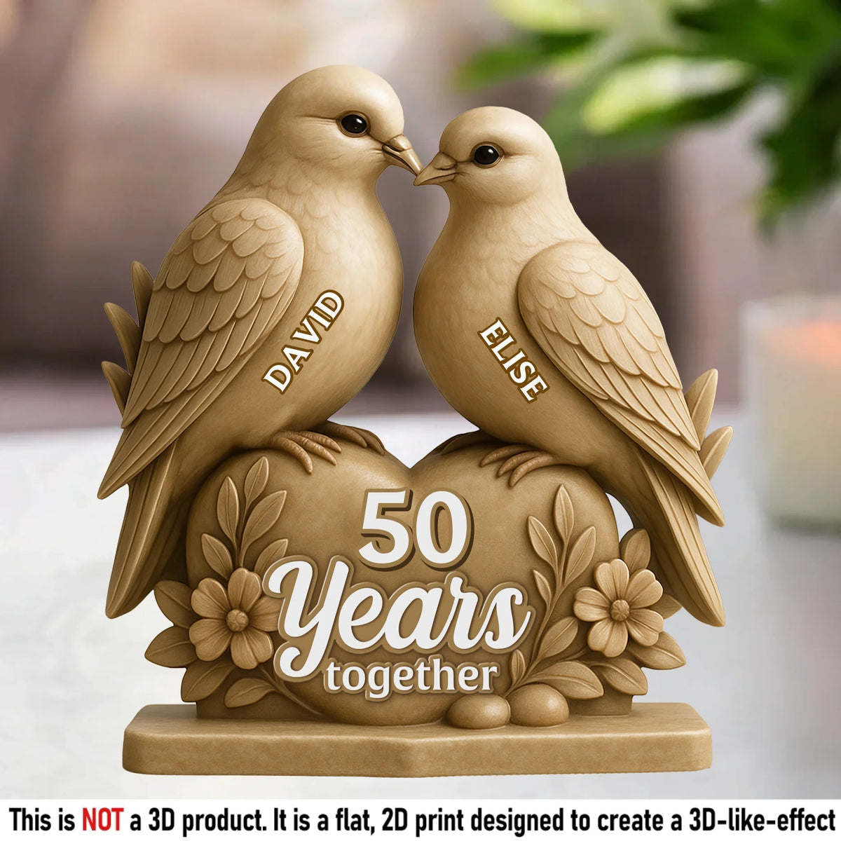 Together Through Every Year - Couple Personalized Custom Shaped Acrylic Plaque Gift For Husband Wife