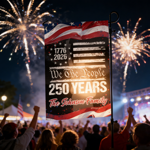 250 Years USA 250th Birthday 1776-2026 Eagle Personalized Garden Flag Gift for Family