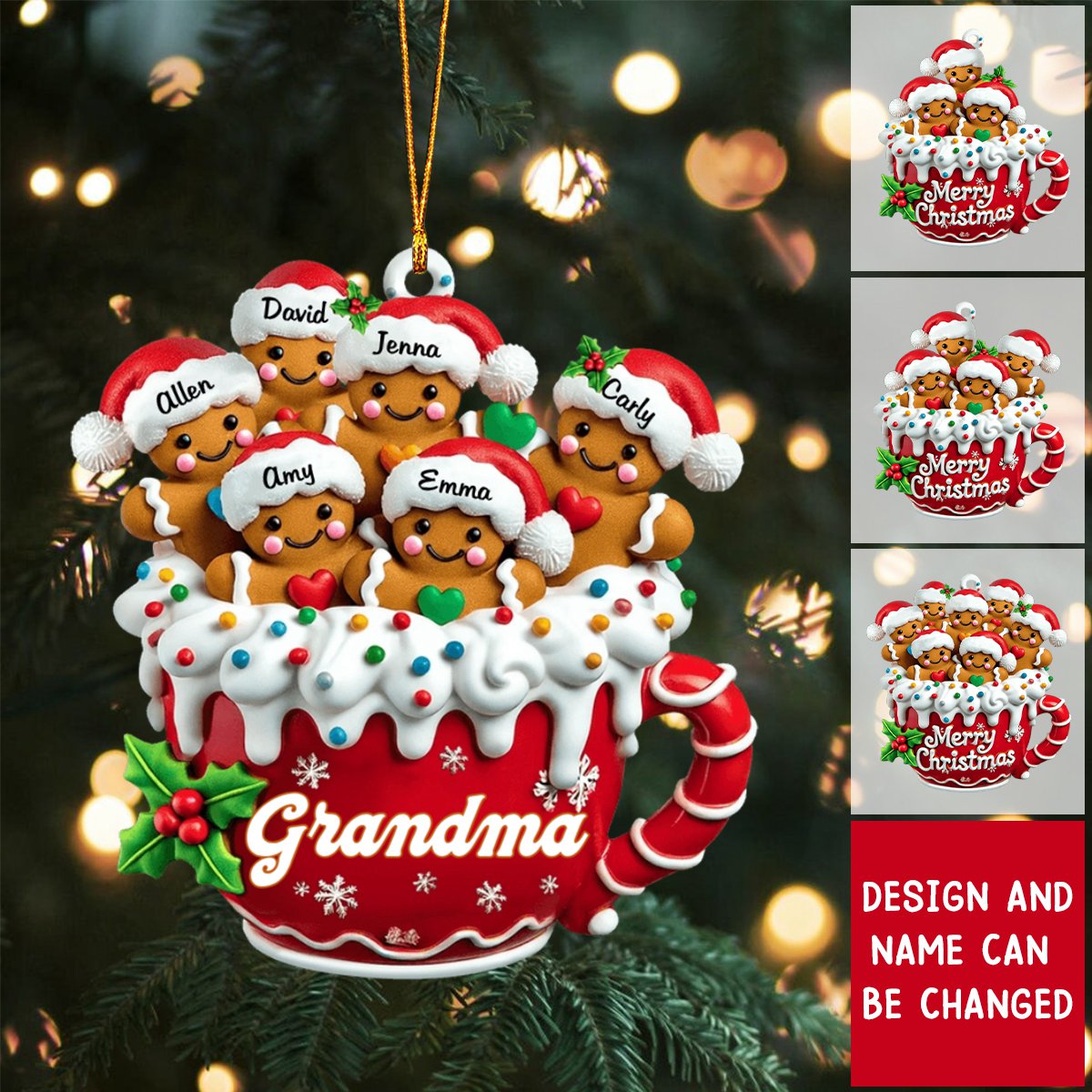 Merry Christmas - Personalized Family Ornament