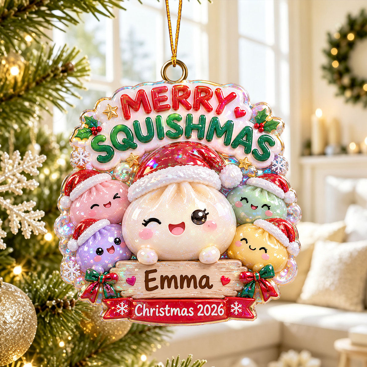 Merry Little Dumplings – Personalized Christmas Ornament