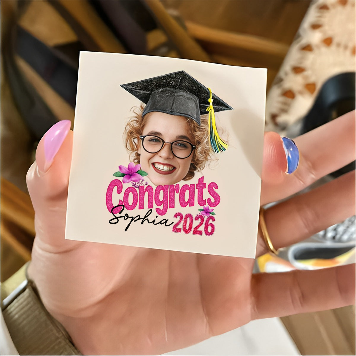 Congrats, Graduation Senior Tattoo Gift, Custom Temporary Tattoo, Personalized Tattoo, Fake Tattoo