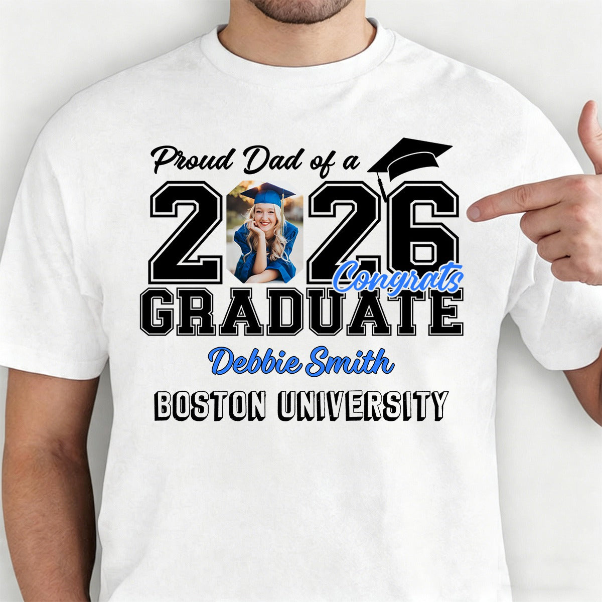 Proud Dad Mom Of A Graduate Personalized Family Of Senior Graduation Shirt