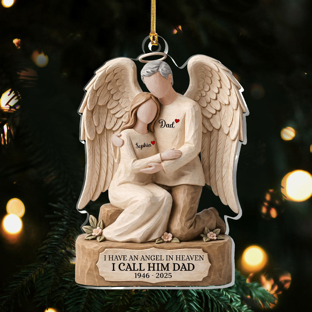 "I Have an Angel In Heaven" – Personalized Acrylic Ornament | Memorial Keepsake Gift
