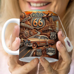 Vintage Route 66 - Personalized Mug