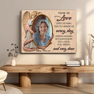 Personalized Memorial Canvas With Photo – Sympathy Gift For Loss Of Loved One