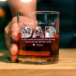 Custom Photo Whiskey Glass – "Happy Father's Day" – Personalized Gift For Dad