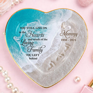 "You Still Live On" – Personalized Ceramic Dish | Memorial Gift For Grieving Family