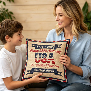 America 250th Birthday - Personalized Pillow Cover