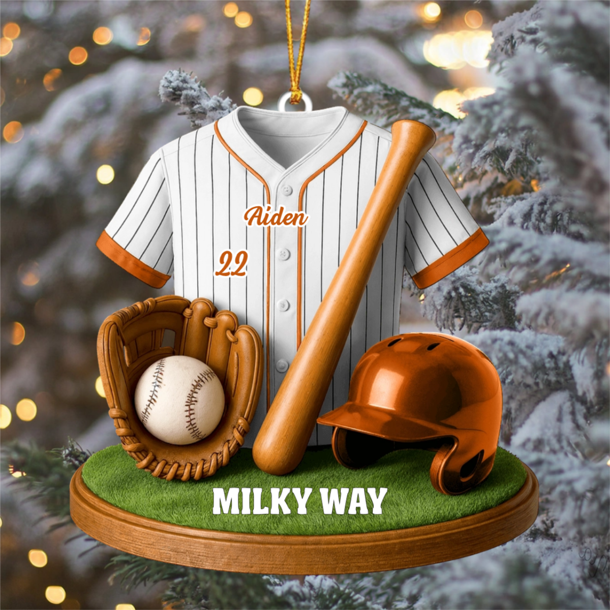 Baseball, Home Decor, Christmas Ornament, Personalized Custom Acrylic Ornament