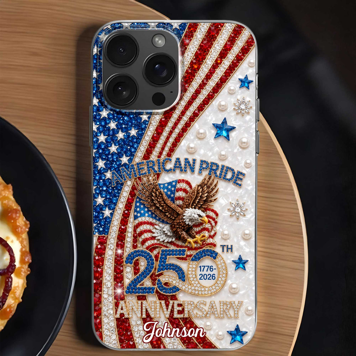 Personalized "American Pride" Clear Phone Case – Anniversary Gift For Patriots
