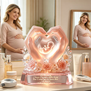 Baby Bump Love Mother Acrylic Plaque - Personalized Gifts For Mothers