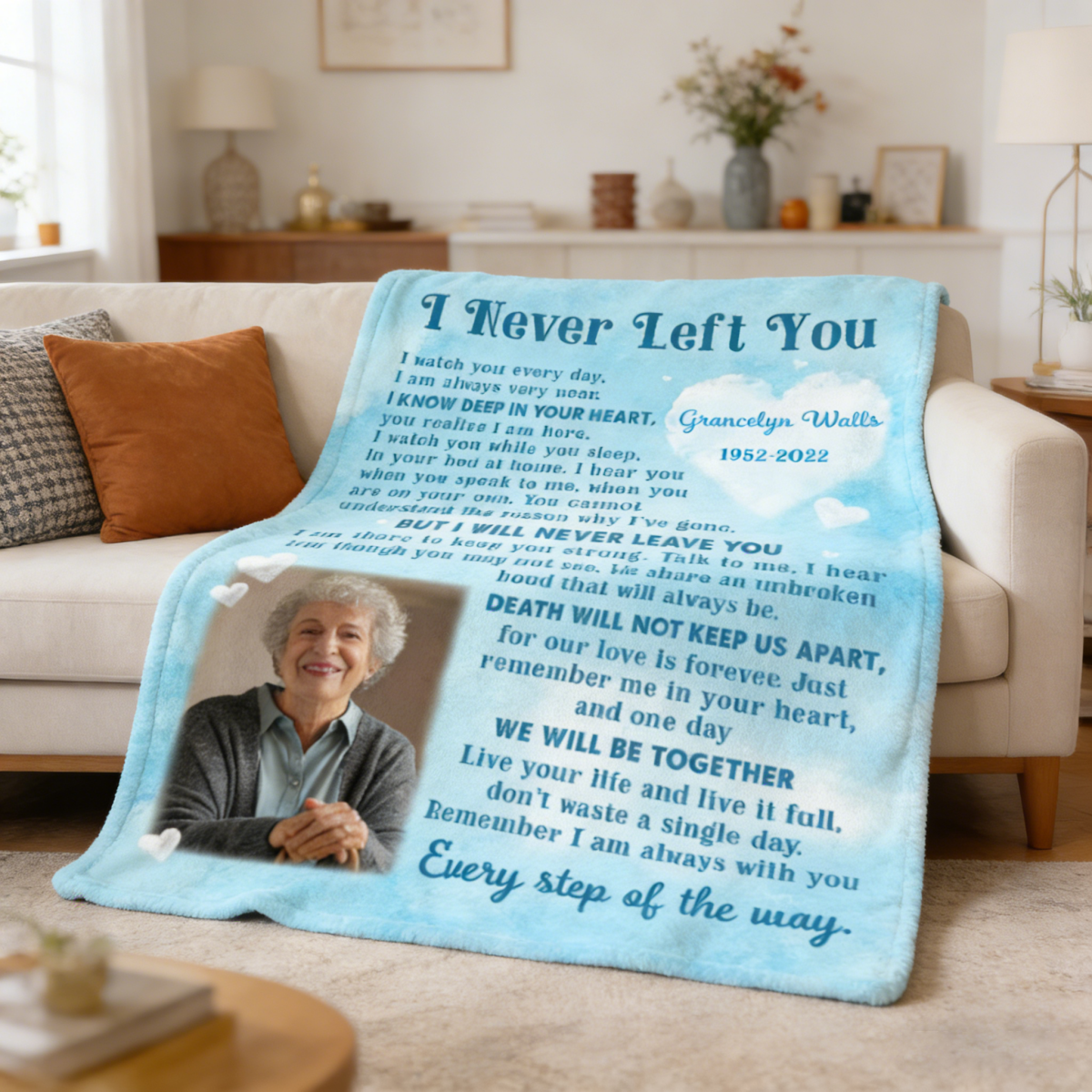 Memorial Gift For Loss Of Loved Ones Personalized Blanket