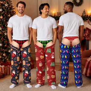 Personalized Funny Men's Lounge Pants – Custom Christmas Pajama Gift For Men