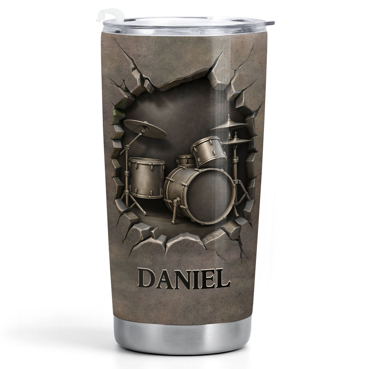 Personalized Beat To The Rhythm Drum Set Tumbler, Gift For Drummers and Music Lovers