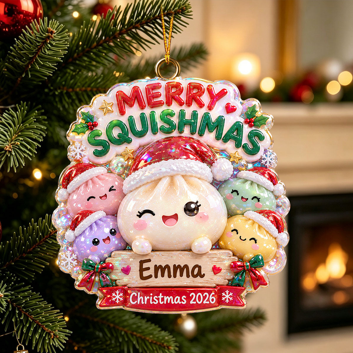 Merry Little Dumplings – Personalized Christmas Ornament