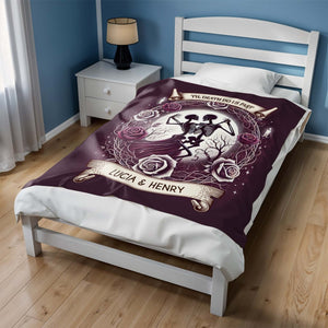 'Til Death Do Us Part" – Gothic Personalized Blanket | Gift For Couples