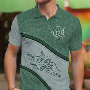 Best Dad Ever Fist Bump - Personalized Father Polo Shirt